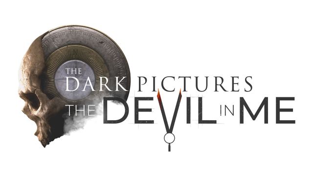 Das Logo von The Dark Pictures: The Devil in Me ziert ein Totenschädel von der Seite.